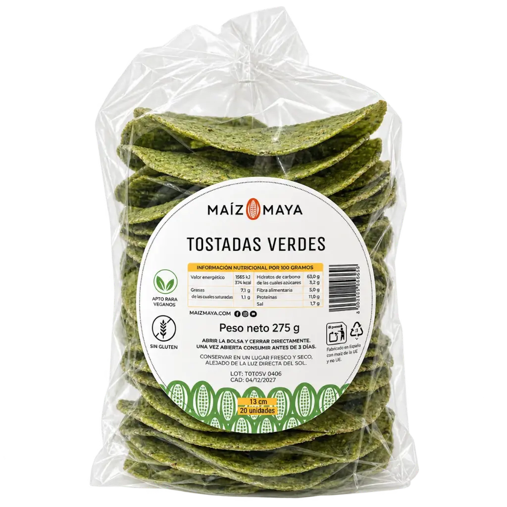 Tostadas de Maíz VERDE